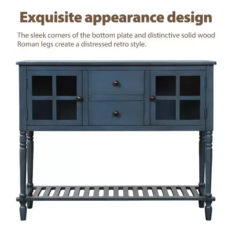 Table d'entrée de ferme avec étagère inférieure Table console