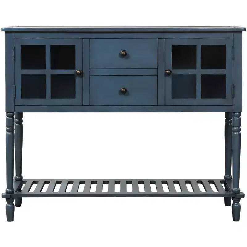 Table d'entrée de ferme avec étagère inférieure Table console