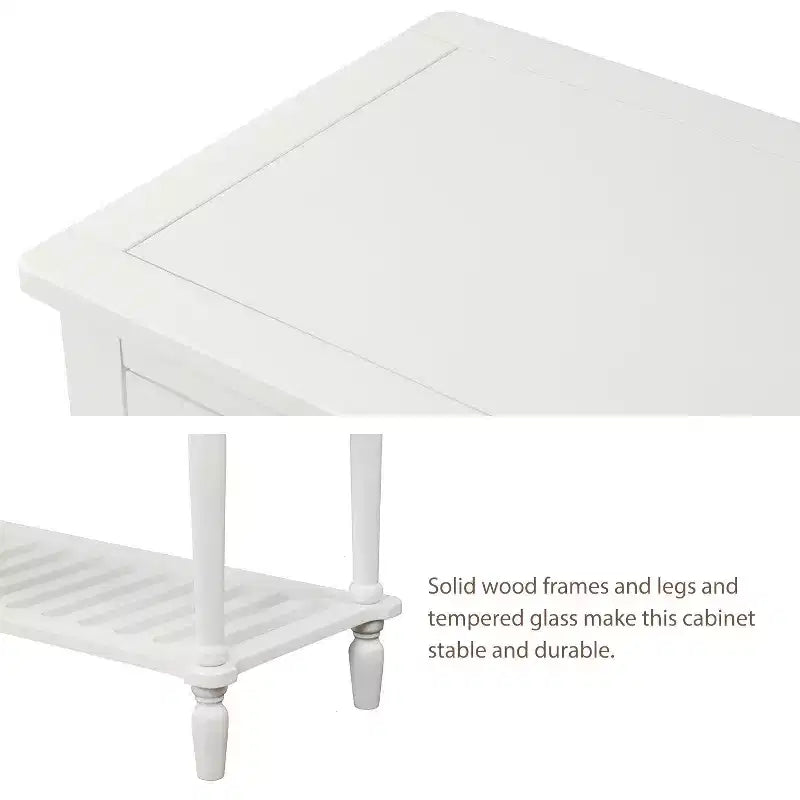 Table d'entrée de ferme avec étagère inférieure Table console
