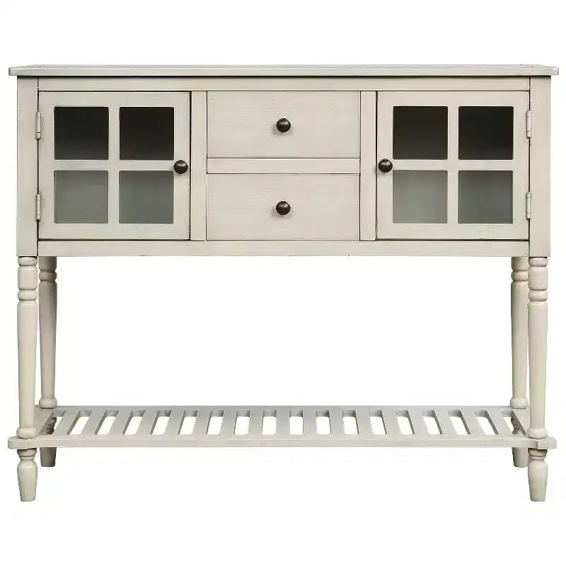 Table d'entrée de ferme avec étagère inférieure Table console