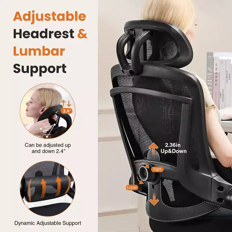 Chaise de Bureau Ergonomique à Dossier Haut Chaise de Gaming Chaise d'Ordinateur