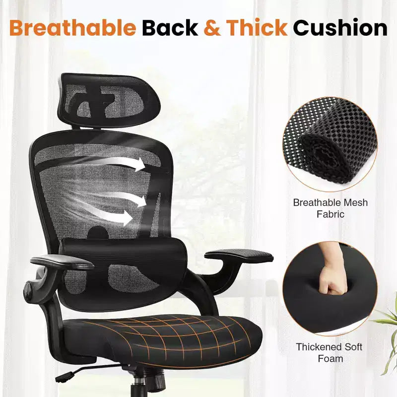 Chaise de Bureau Ergonomique à Dossier Haut Chaise de Gaming Chaise d'Ordinateur