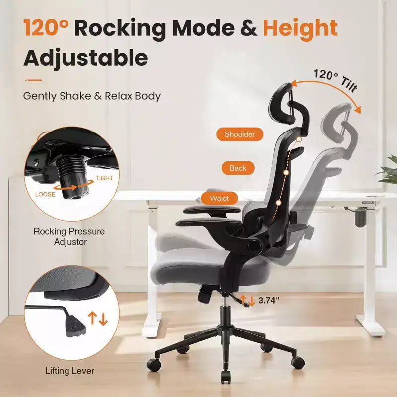 Chaise de Bureau Ergonomique à Dossier Haut Chaise de Gaming Chaise d'Ordinateur