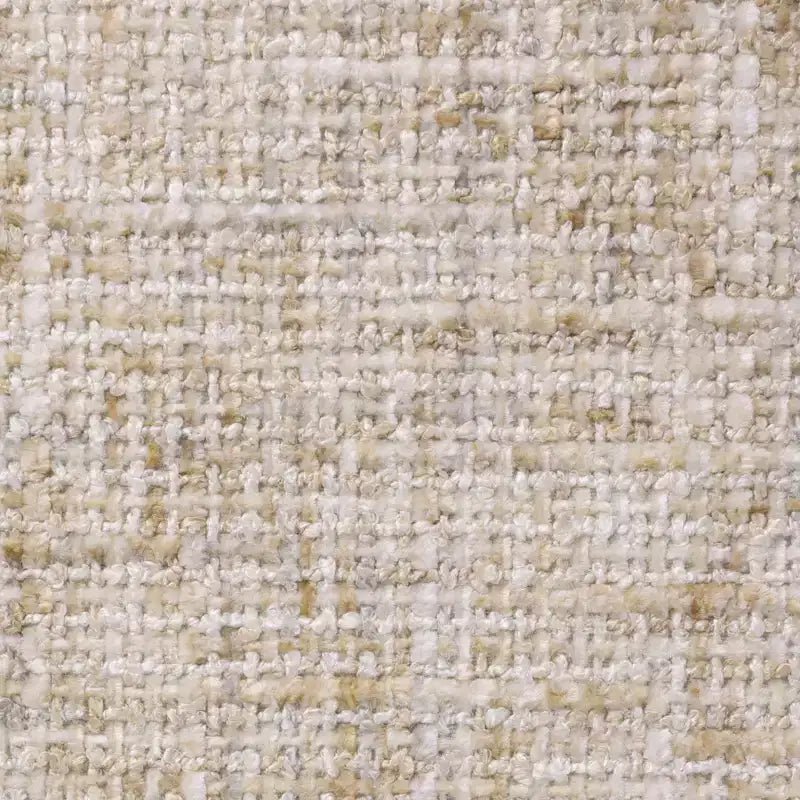 Repose-pieds carré capitonné en chenille avec cadre en bois d'acacia massif