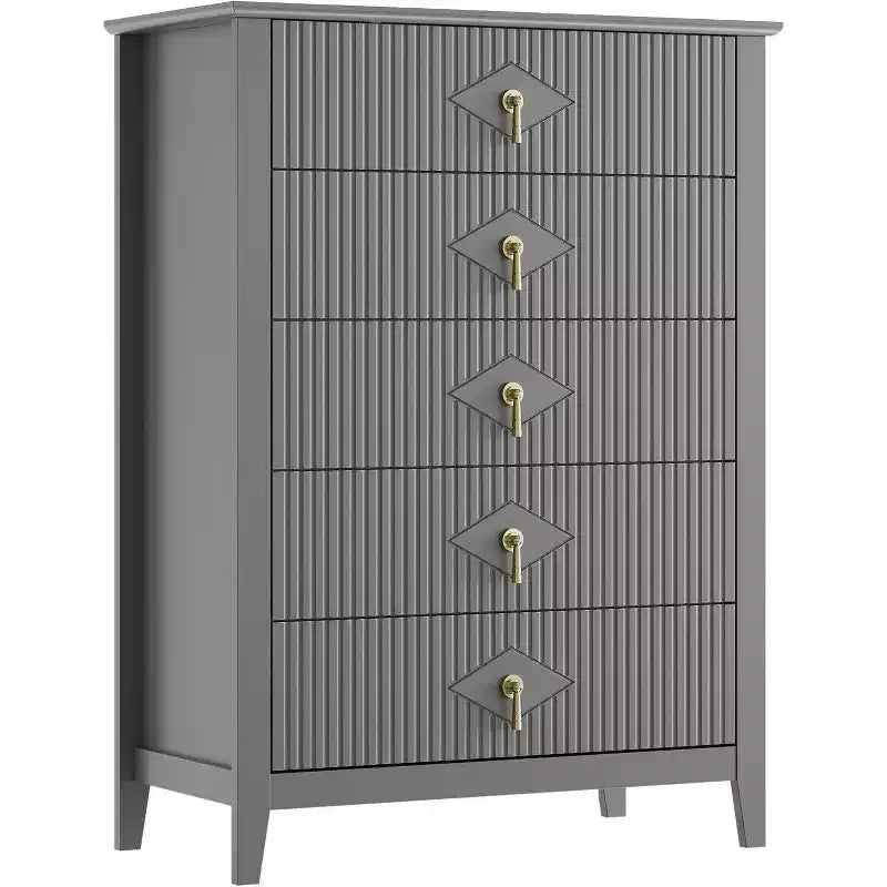 Commode cannelée, Organiseur moderne avec tiroirs profonds