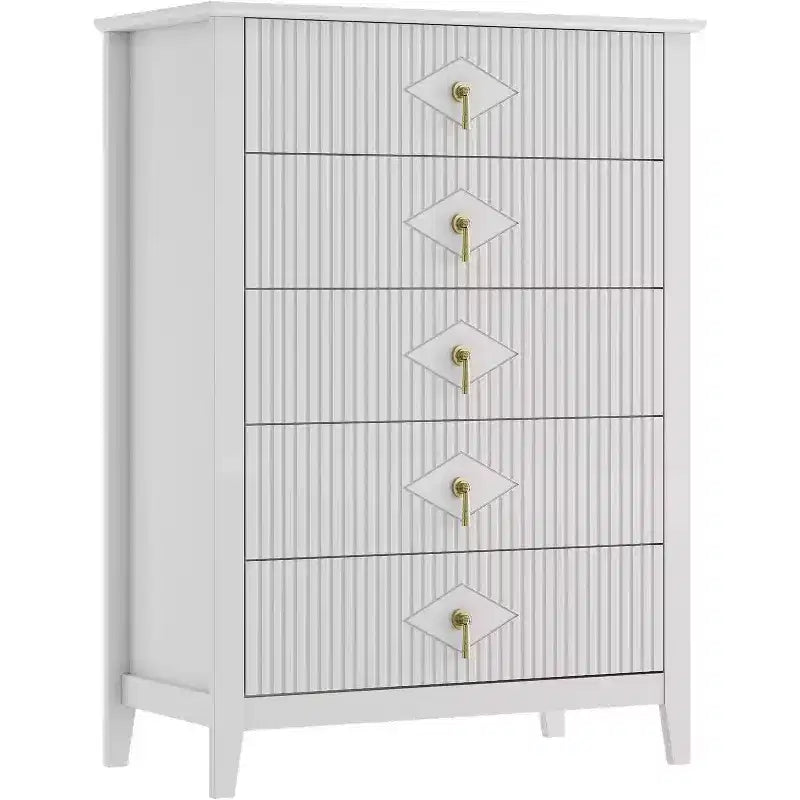 Commode cannelée, Organiseur moderne avec tiroirs profonds