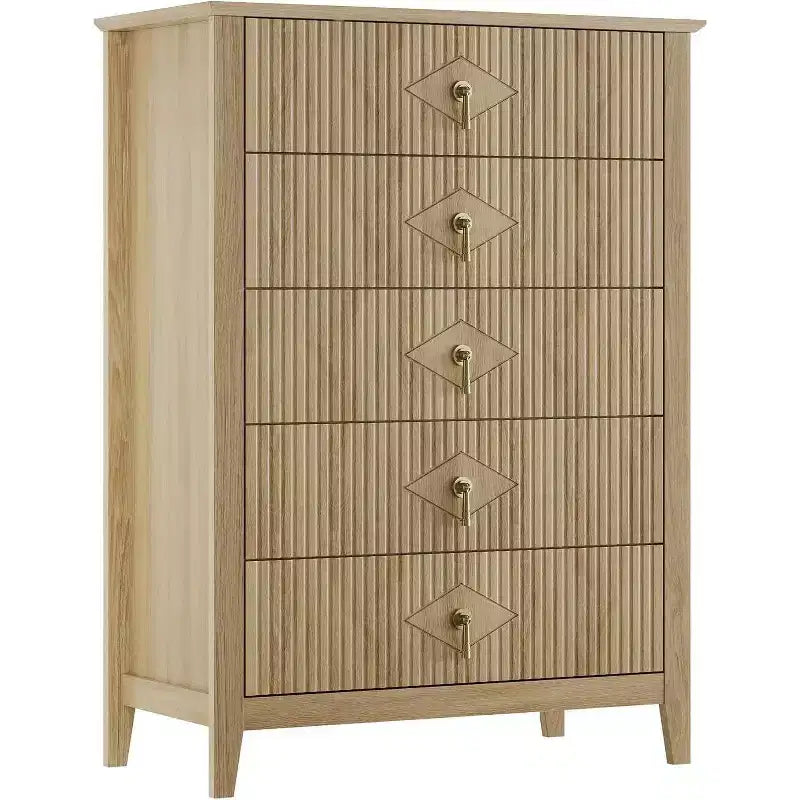 Commode cannelée, Organiseur moderne avec tiroirs profonds