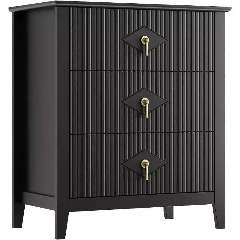 Commode cannelée, Organiseur moderne avec tiroirs profonds