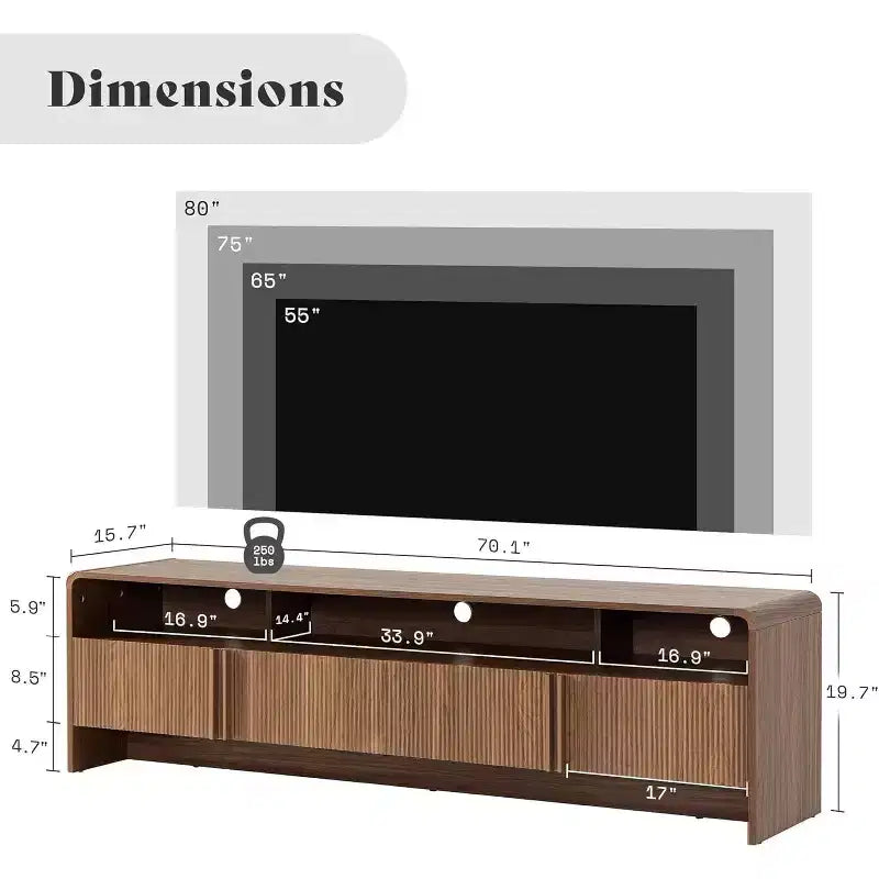 Meuble TV moderne avec rangement Meuble TV en bois Console multimédia