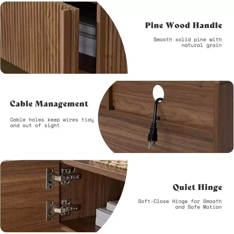 Meuble TV moderne avec rangement Meuble TV en bois Console multimédia