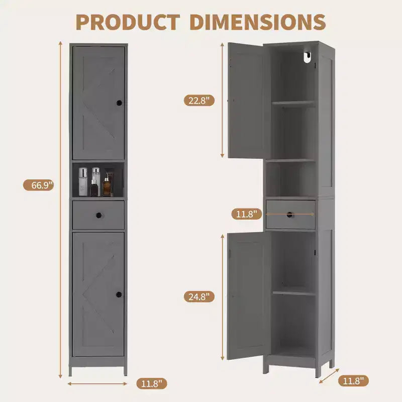 Meuble de rangement WC, colonne de salle de bain, meuble de rangement étroit pour salle de bain