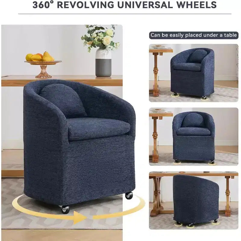 Fauteuil rond 360°, fauteuils rembourrés en chenille