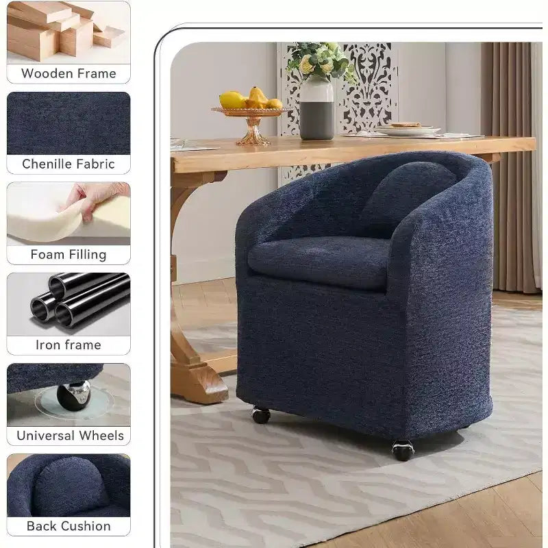 Fauteuil rond 360°, fauteuils rembourrés en chenille