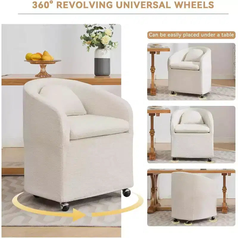 Fauteuil rond 360°, fauteuils rembourrés en chenille