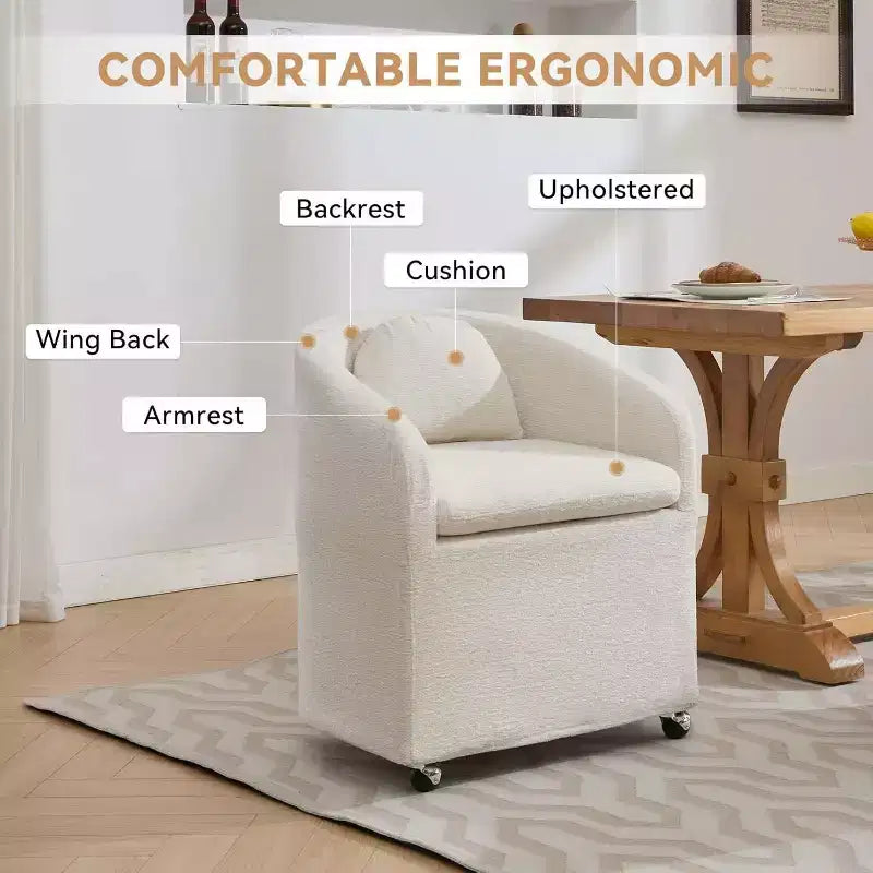 Fauteuil rond 360°, fauteuils rembourrés en chenille