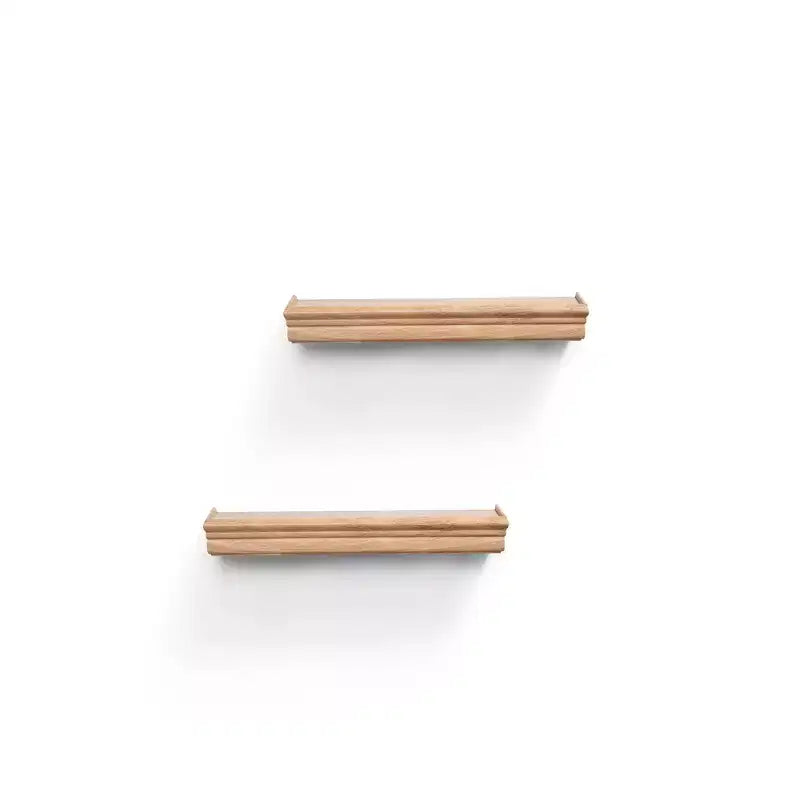 Étagère flottante en érable C avec support invisible pour montage mural en bois