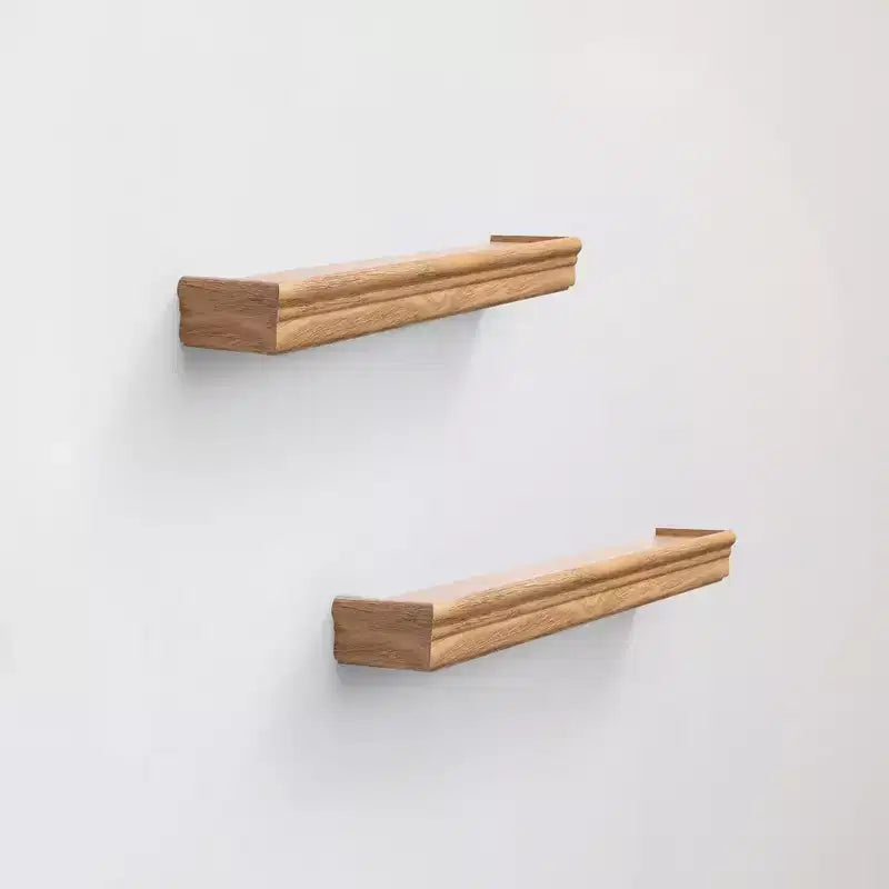 Étagère flottante en érable C avec support invisible pour montage mural en bois