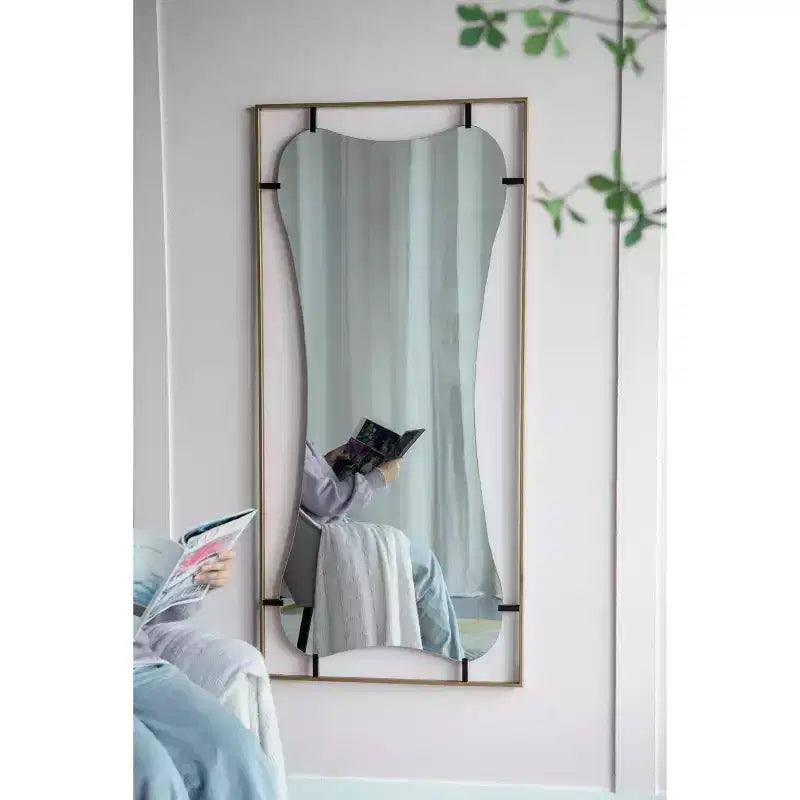 Miroir décoratif mural pavot moderne Décoration murale miroir original