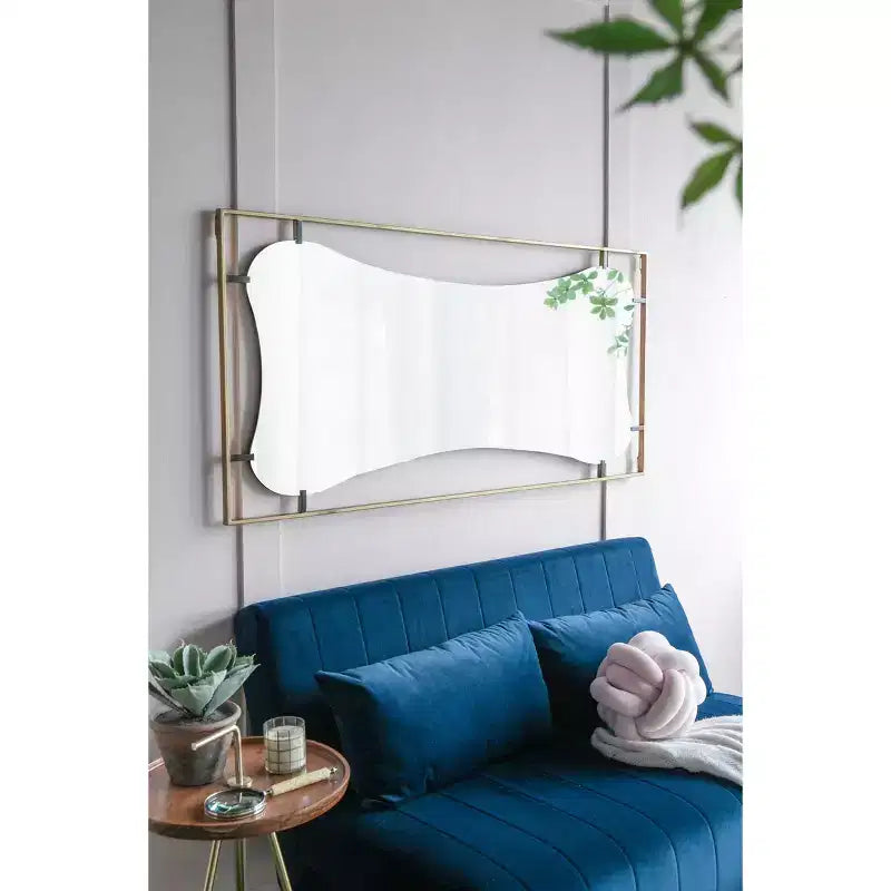 Miroir décoratif mural pavot moderne Décoration murale miroir original