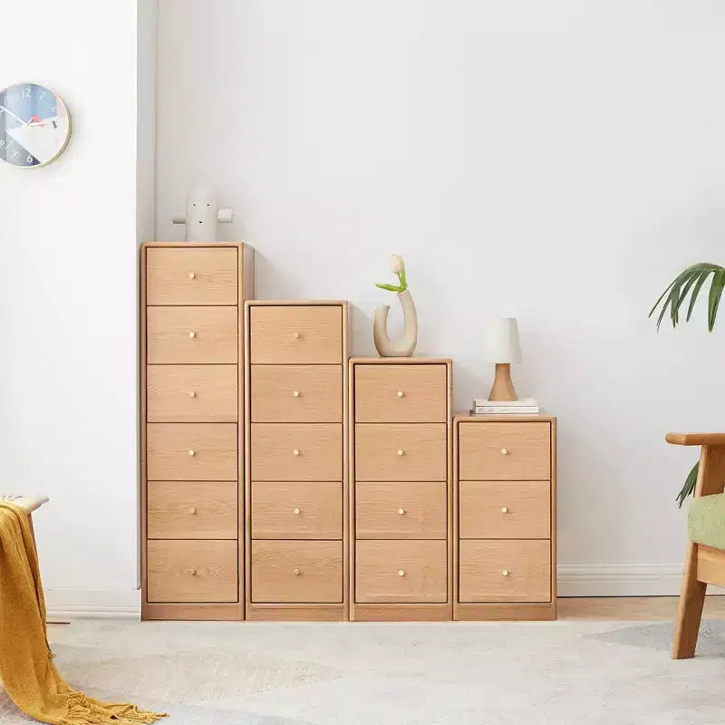 Commode en chêne massif, Meuble de rangement à 3 ou 4 tiroirs