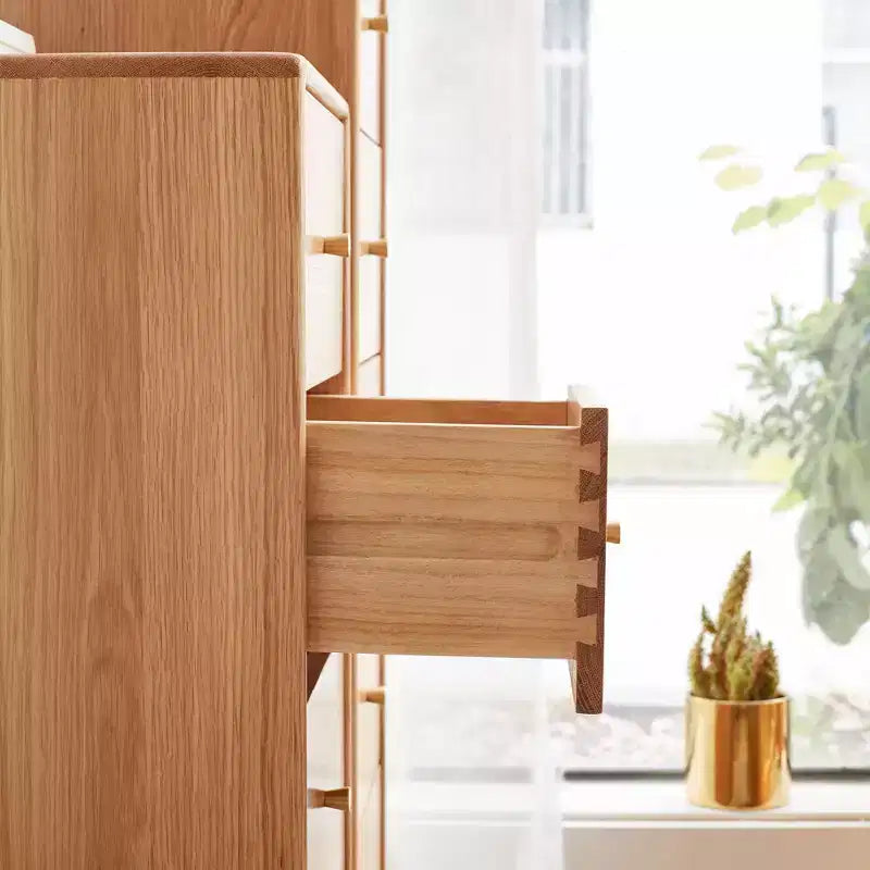 Commode en chêne massif, Meuble de rangement à 3 ou 4 tiroirs