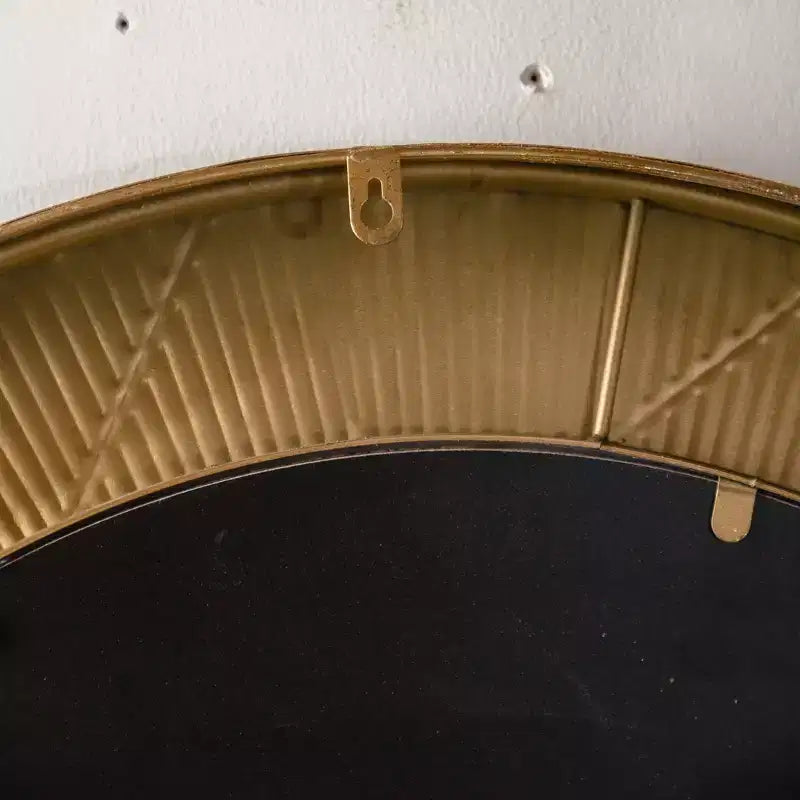 Miroir mural rond texturé martelé Miroir rustique