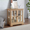 Meuble d'angle vitrine avec éclairage et portes en verre