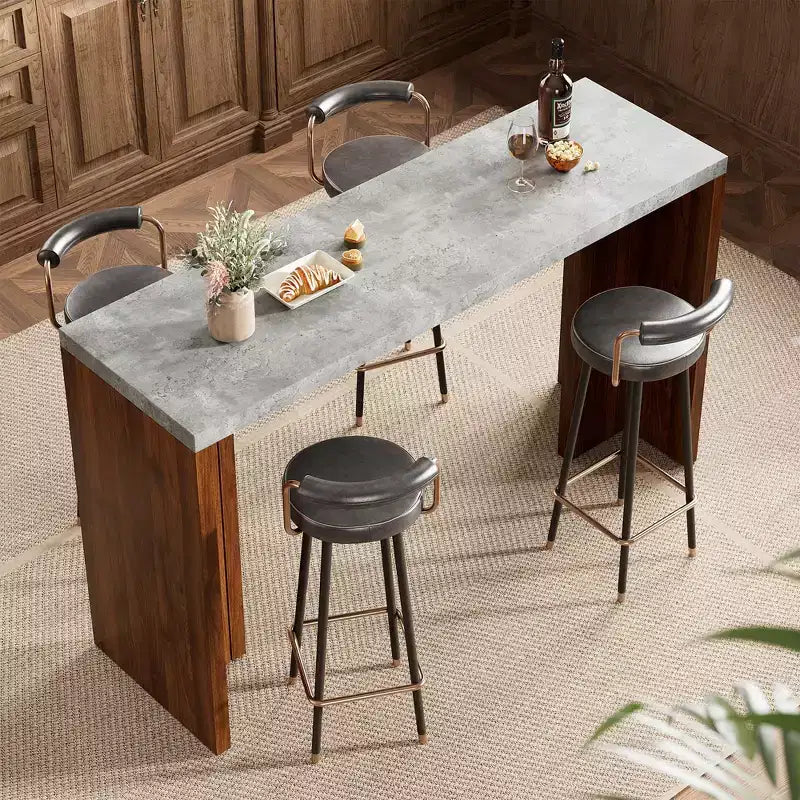 Table de bar mange-debout à hauteur de comptoir avec plateau extra-épais