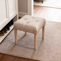 Petit banc rembourré, pouf rustique carré tapissé, tabouret de coiffeuse