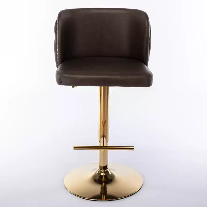 Tabouret de bar en PU rembourré, chaises de comptoir avec base pivotante pour îlot de cuisine